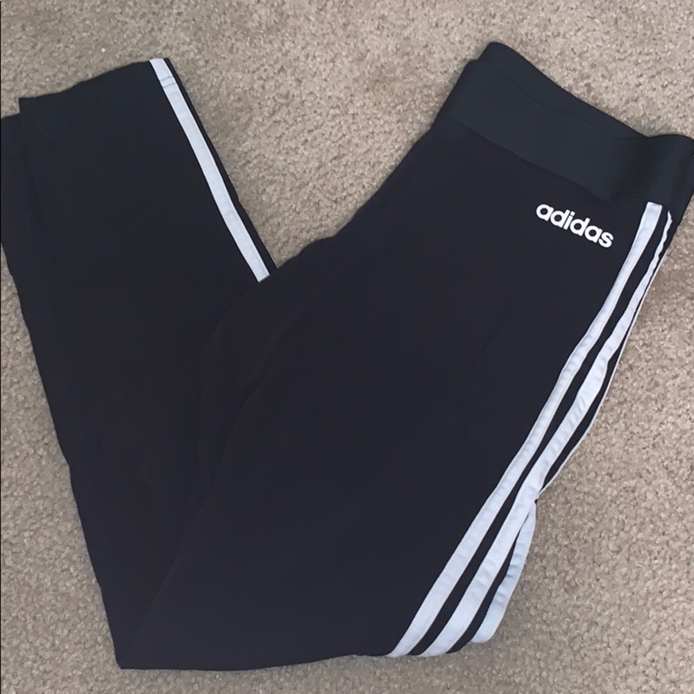 Adidas Women 3 Stripe Black Leggings